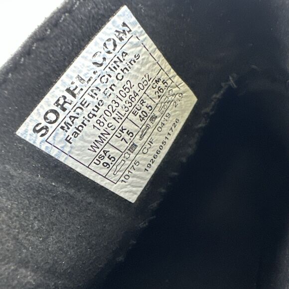 Sorel Joan of Arctic Wedge II Leather Gray Zip Waterproof NL3364-052 Womens 9.5 - Picture 7 of 13